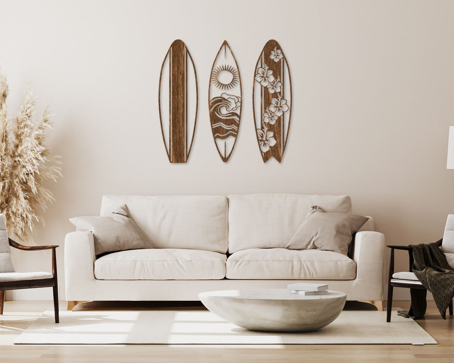 Tropical Surf Board Design - 3 Panel