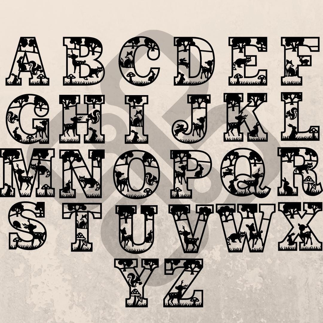 Woodland Animal Nursery Letters
