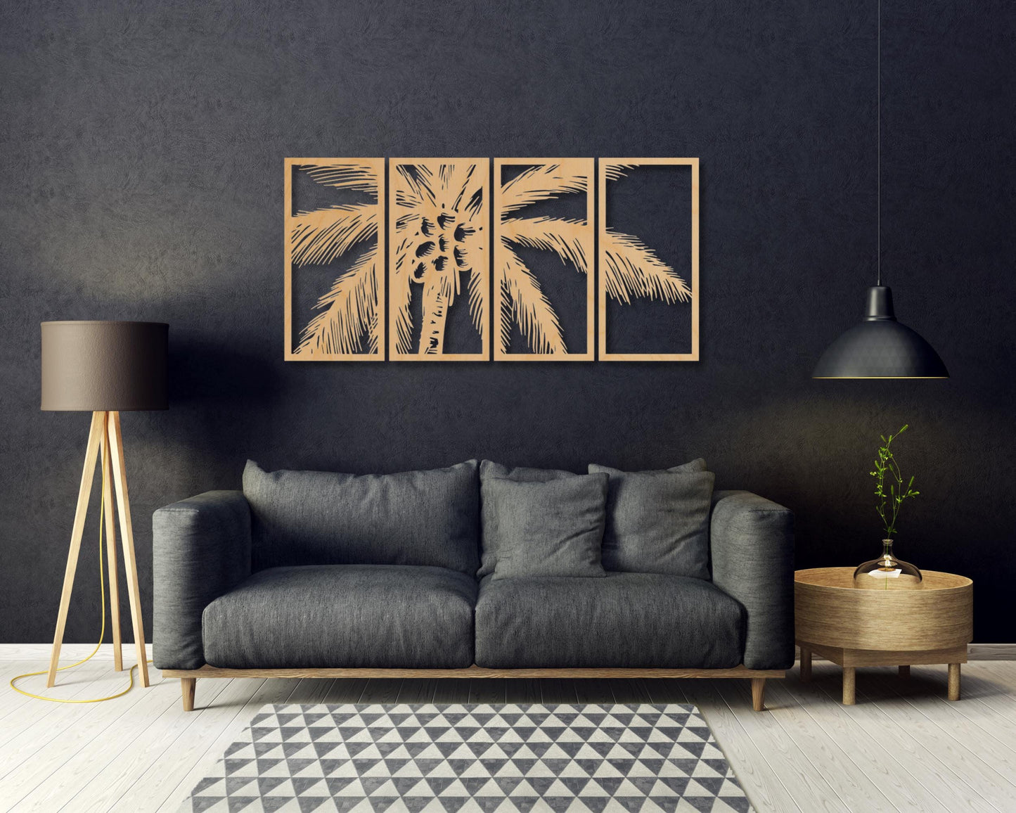 Tropical Palm Tree - 4 Panel