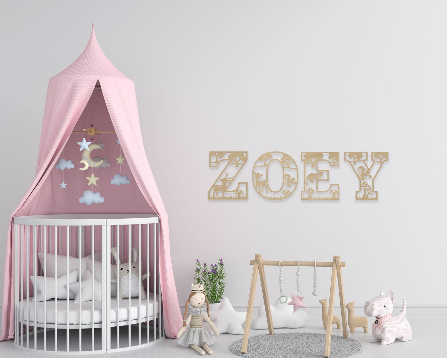 Woodland Animal Nursery Letters