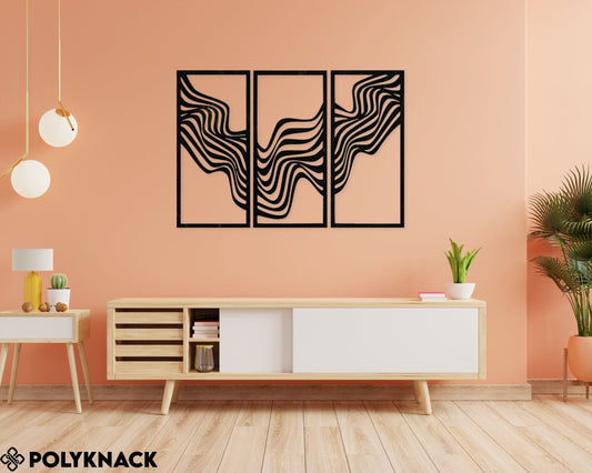 Modern Abstract Wave - 3 Panel