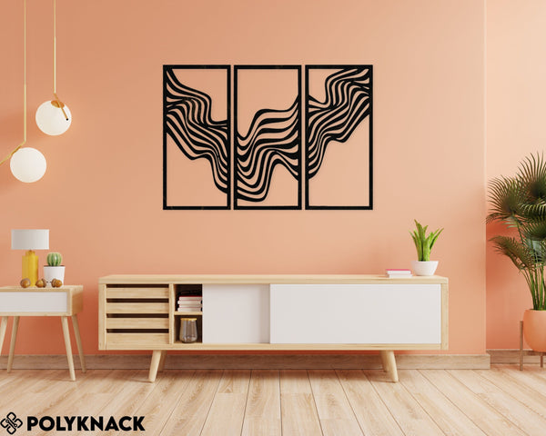 Modern Abstract Wave - 3 Panel