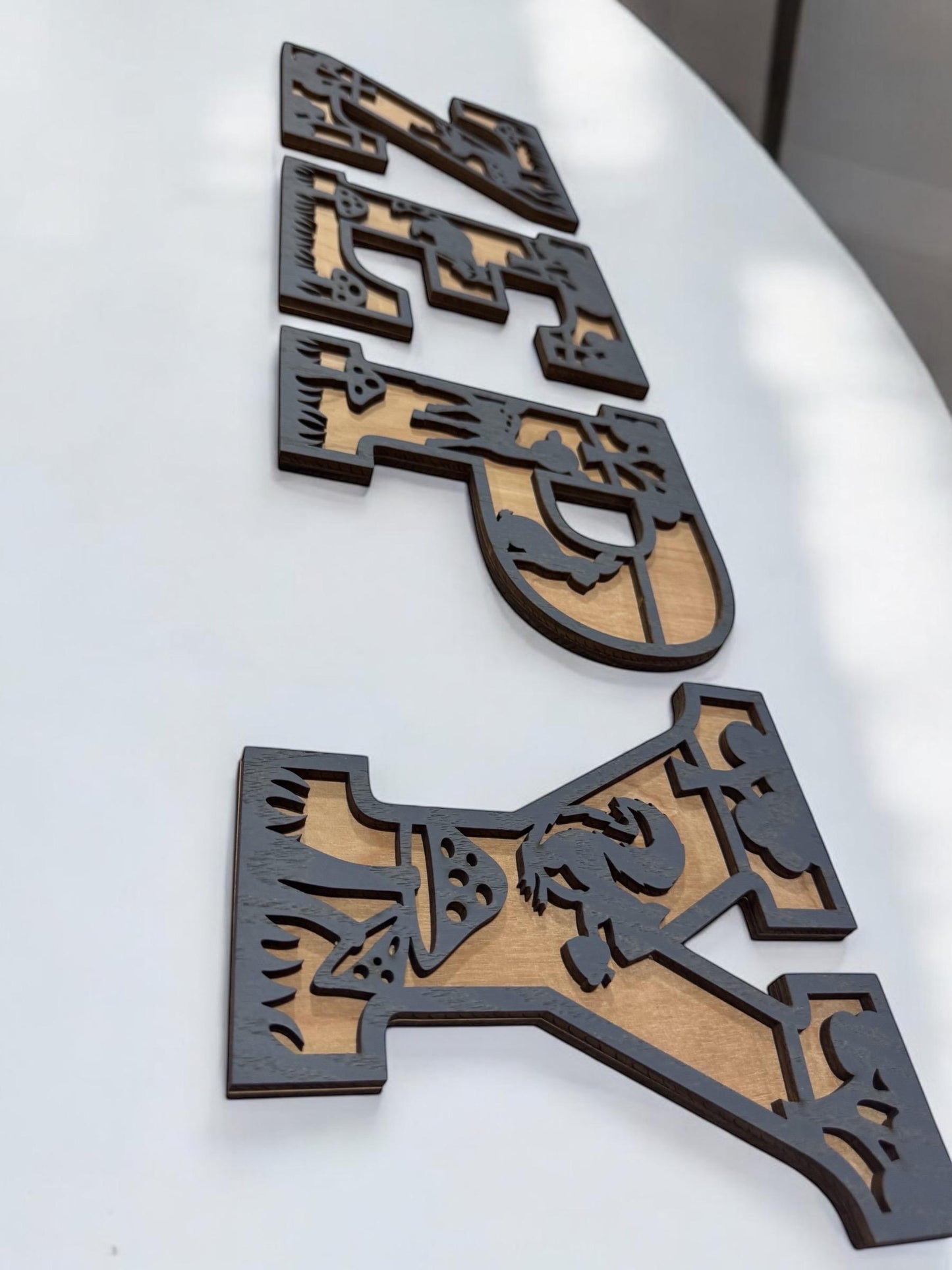 Double Layered Animal Themed Letters