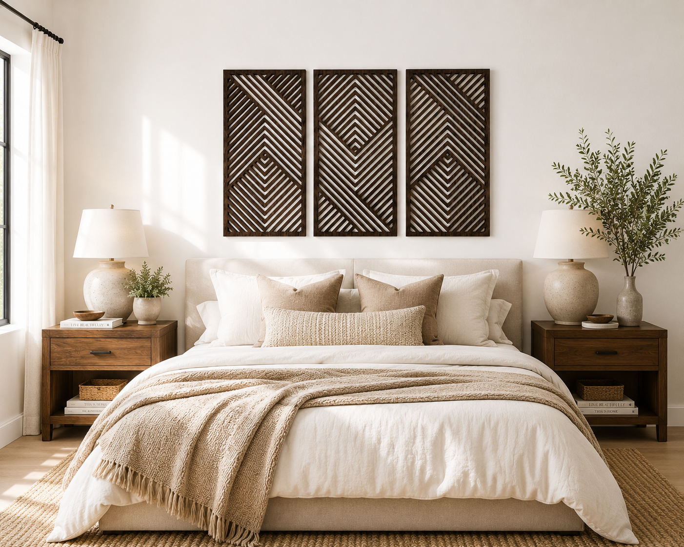 3 Panel Geometric Design - Modern Abstract Style