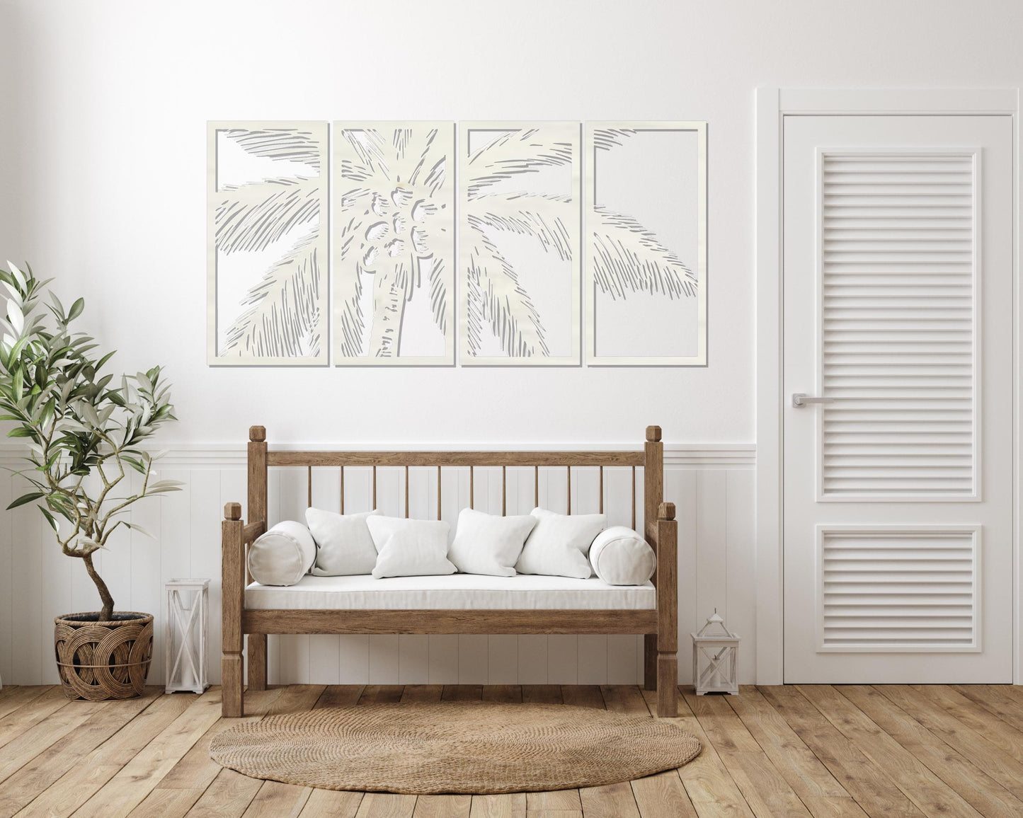 Tropical Palm Tree - 4 Panel